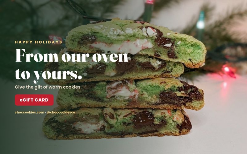 Choc Cookies eGift Card, happy holidays